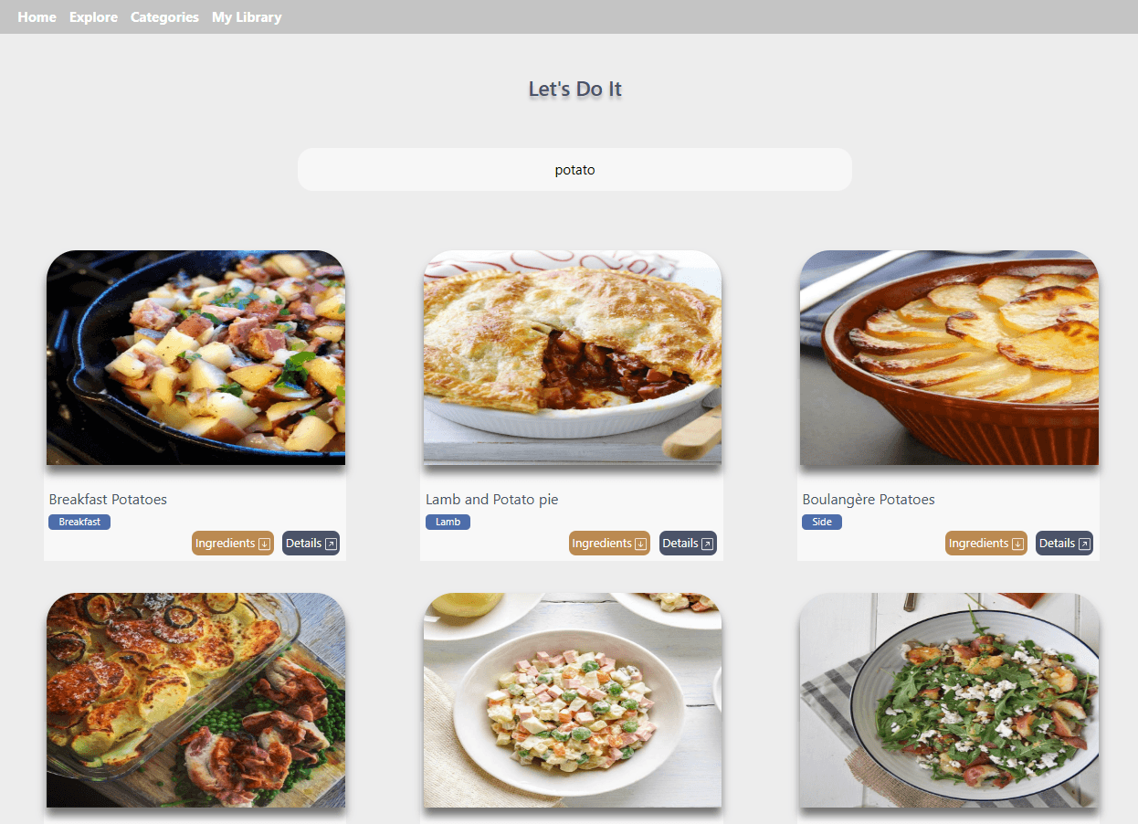 Explore Menu